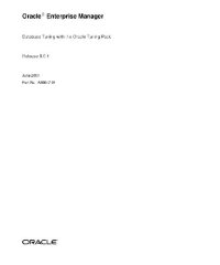 cover of the book Oracle Enterprise Manager Database Tuning with the Oracle Tuning Pack (Part No A86647-01) (Release 9 0 1) (2001)