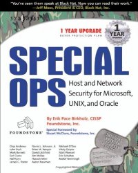 cover of the book Special Ops: Host and Network Security for Microsoft, UNIX, and Oracle