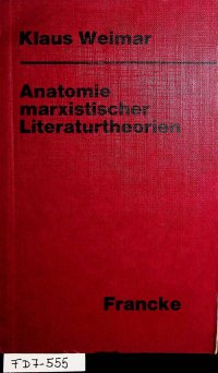 cover of the book Anatomie marxistischer Literaturtheorien