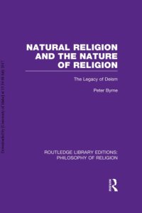 cover of the book Natural Religion and the Nature of Religion: The Legacy of Deism