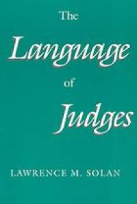 cover of the book The language of judges