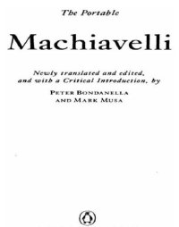 cover of the book The Portable Machiavelli