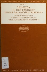 cover of the book Spinoza in der Frühzeit seiner religiösen Wirkung