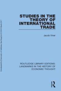 cover of the book Studies in the Theory of International Trade