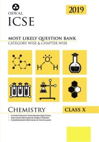 cover of the book Most Likely Question Bank for Chemistry ICSE  class 10 Standard X Oswal Publishers