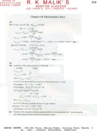 cover of the book Solution of Modern Approach to Chemical Calculations RC Mukerjee not Mukherjee or Mukherji Chapter 18. R. C. MUKHEERJEE