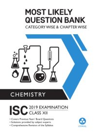 cover of the book Most Likely Question Bank Chemistry for ISC Class 12 Standard XII Chapter wise Topic wise Oswal Publishers