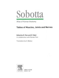 cover of the book Sobotta - Tables of Muscles, Joints and Nerves