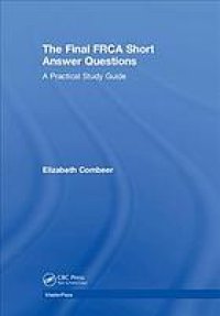 cover of the book The Final FRCA Short Answer Questions: A Practical Study Guide