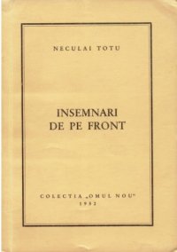 cover of the book Insemnari de pe front