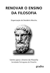 cover of the book Renovar o ensino da filosofia