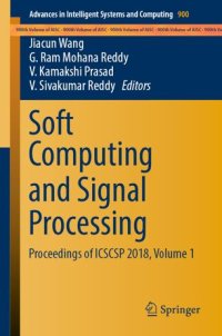 cover of the book Soft Computing and Signal Processing: Proceedings of ICSCSP 2018, Volume 1