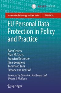 cover of the book EU Personal Data Protection in Policy and Practice