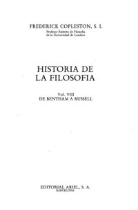 cover of the book Historia de la filosofía. Vol. 8