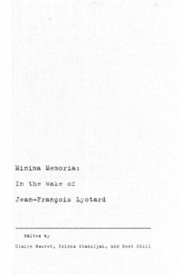 cover of the book Minima Memoria: In the Wake of Jean-François Lyotard