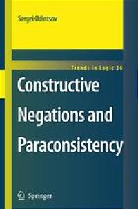 cover of the book Constructive negations and paraconsistency