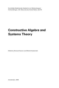 cover of the book Constructive algebra and systems theory