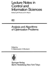 cover of the book Analysis and algorithms of optimization problems