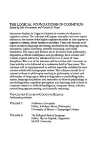 cover of the book The logical foundations of cognition