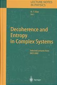 cover of the book Decoherence and entropy in complex systems: Selected lectures from DICE 2002