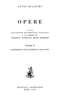 cover of the book Opere. Vol.5. Trasformazioni delle superficie e delle curve