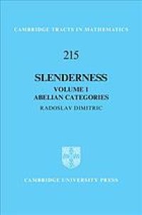 cover of the book Slenderness. Vol.1 Abelian categories