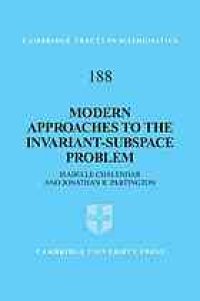 cover of the book Modern approaches to the invariant subspace problem