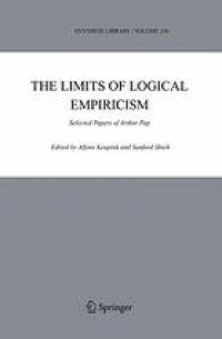 cover of the book The limits of logical empiricism: Selected papers OF ARTHUR PAP