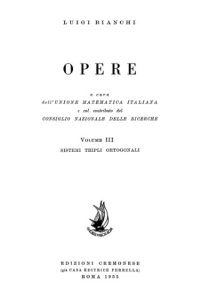 cover of the book Opere. Vol.3. Sistemi tripli ortogonali