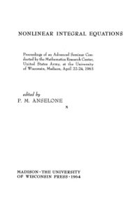 cover of the book Nonlinear integral equations