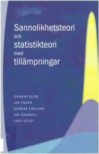 cover of the book Sannolikhetsteori och statistikteori med tillämpningar