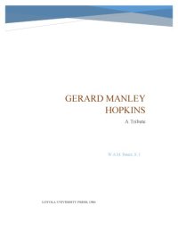 cover of the book Gerard Manley Hopkins, a Tribute