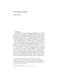 cover of the book Removing Knowledge