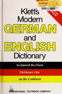 cover of the book Klett’s Modern German and English Dictionary