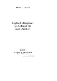 cover of the book England’s Disgrace: J.S. Mill and the Irish Question