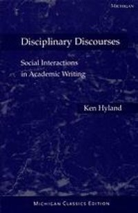 cover of the book Disciplinary Discourses : Social Interactions in Academic Writing