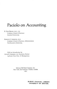 cover of the book Paciolo on Accounting