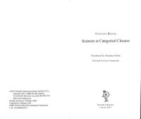 cover of the book Sciences as Categorical closures