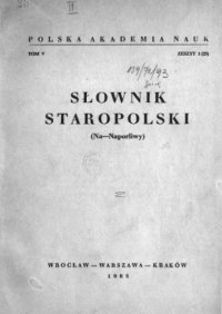 cover of the book Słownik staropolski. T. 5 (Na-Osiadły).