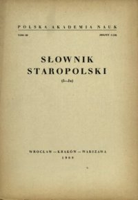 cover of the book Słownik staropolski. T. 3 (I--Kwitować).