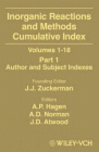 cover of the book Inorganic Reactions and Methods, Cumulative Index: Author and Subject Indexes (Volumes 1-18)