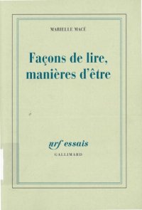 cover of the book Façons de lire, manières d’être