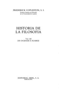 cover of the book Historia de la filosofía. Vol. 3 De Ockham a Suarez