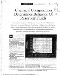 cover of the book Chemical Compositions Determines Behavior of Reservoir Fluids