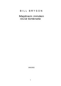 cover of the book Majdnem minden rövid története