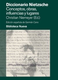 cover of the book Diccionario Nietzsche. Conceptos, obras, influencias y lugares