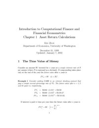 cover of the book Computational finance and financial econometrics