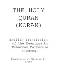 cover of the book Quran English Pickthal