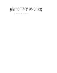 cover of the book Elementary Psionics