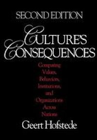 cover of the book Culture’s consequences: comparing values, behaviors, institutions, and organizations across nations